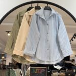 شومیز ابریشمی خطی بغل هلال (35061)