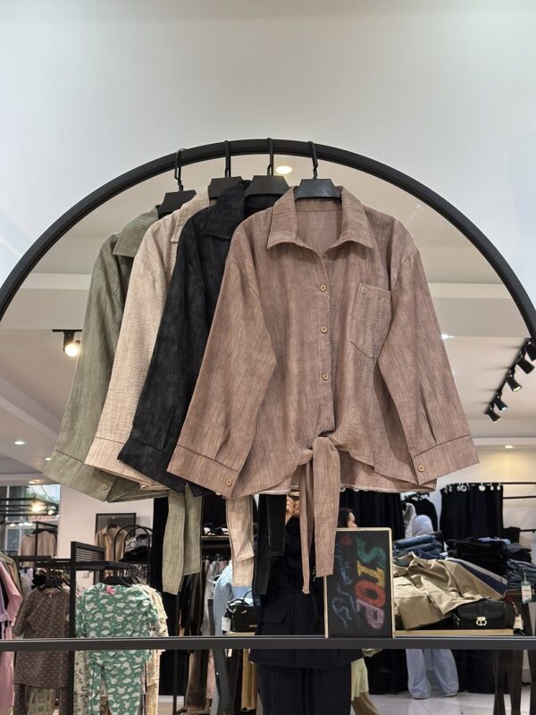 شومیز پایین کره ای بندی ابرنگی (35064) - Image 2