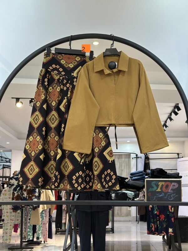 ست کت و دان لینن چاپی ایسو (35118) - Image 5