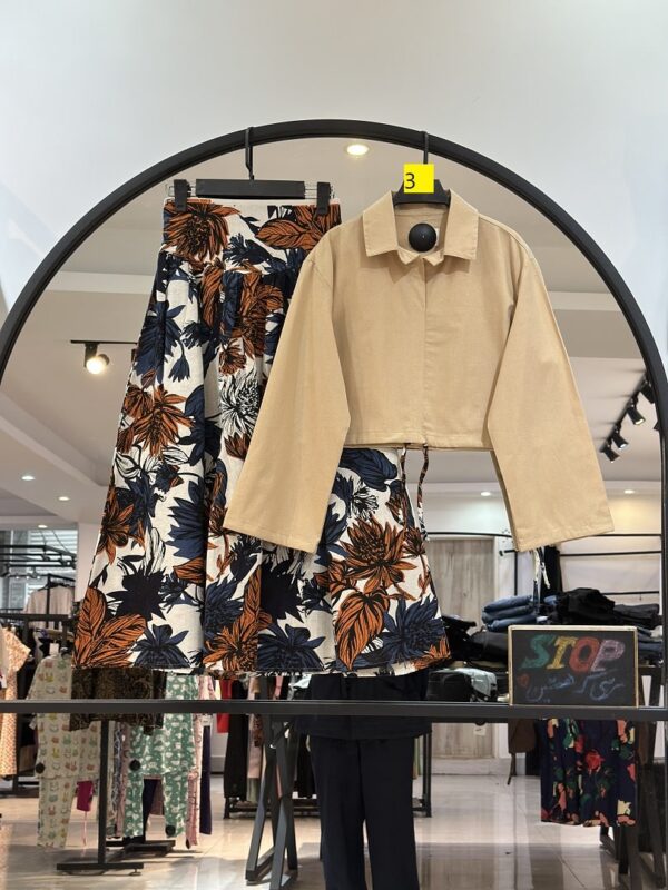 ست کت و دان لینن چاپی ایسو (35118) - Image 6