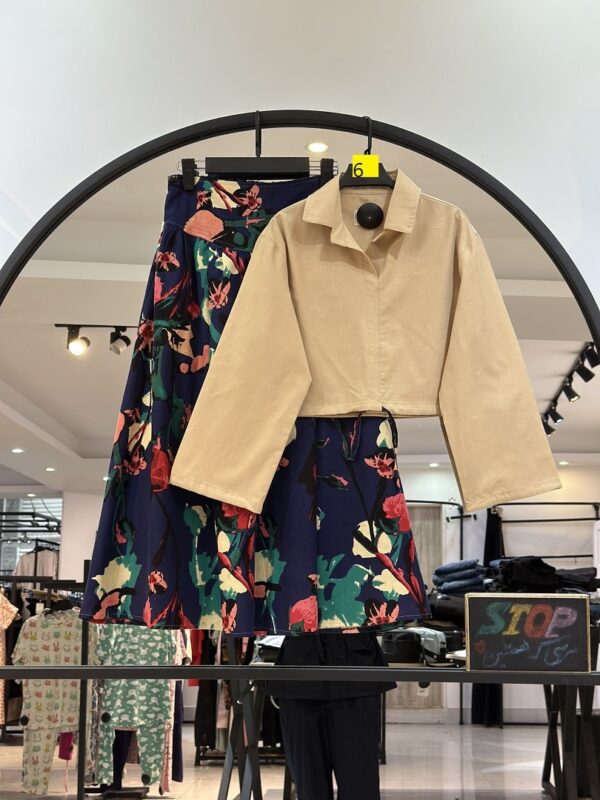 ست کت و دان لینن چاپی ایسو (35118) - Image 9