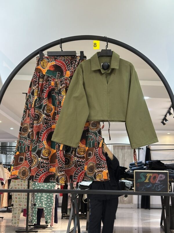 ست کت و دان لینن چاپی ایسو (35118) - Image 2