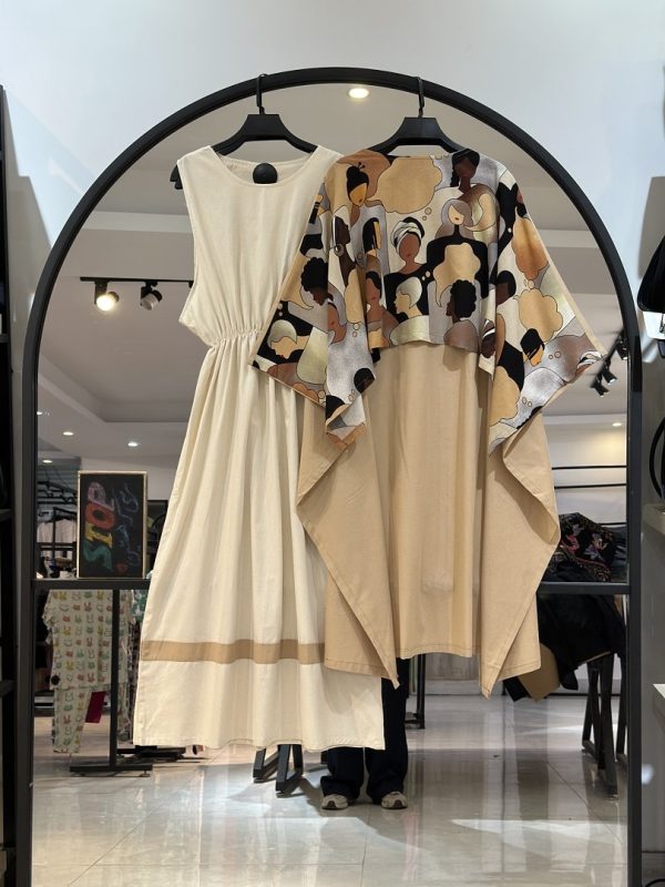 2025_05_05_16_12_IMG_4826-min ست پانچو و سارافون لینن نچرال سارا چاپی (35119) - Image 1