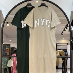 پیراهن تیشرتی سوپر پنبه طرح nyc (35138)