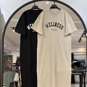 پیراهن تیشرتی سوپر پنبه طرح wellness(35138)