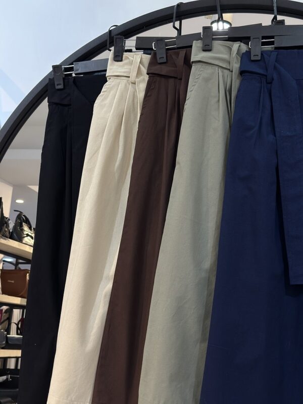 شلوار فول بگ لینن کمر دار (35141) - Image 2