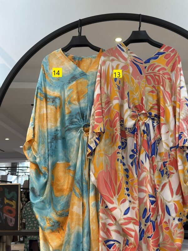 عبا پانچو سیلک وسط حلقه (35176) - Image 3