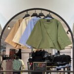 شومیز  لینن دکمه خط کج (35188)