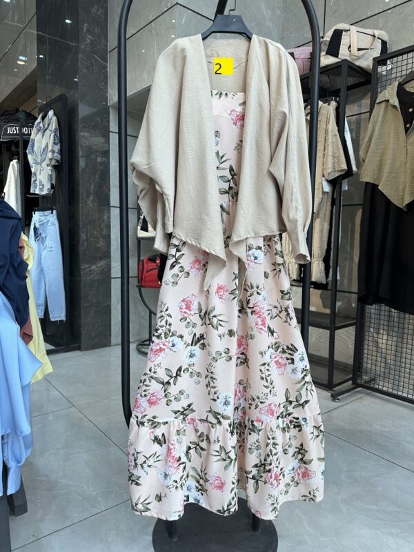 ست شومیز گره ای و پیراهن دو بنده گل مریم (35214) - Image 3