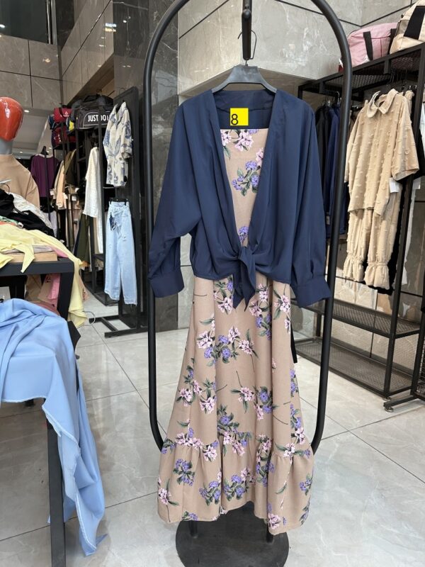 ست شومیز گره ای و پیراهن دو بنده گل مریم (35214) - Image 8