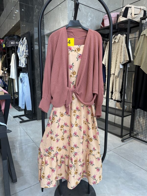 ست شومیز گره ای و پیراهن دو بنده گل مریم (35214) - Image 9