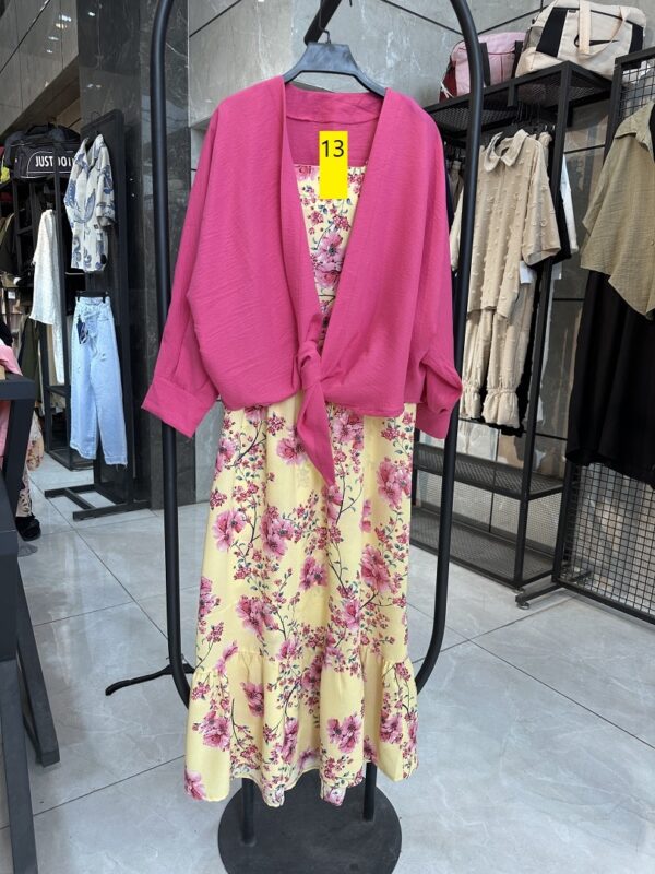 ست شومیز گره ای و پیراهن دو بنده گل مریم (35214) - Image 14