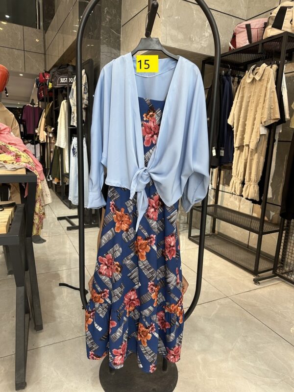 ست شومیز گره ای و پیراهن دو بنده گل مریم (35214) - Image 16