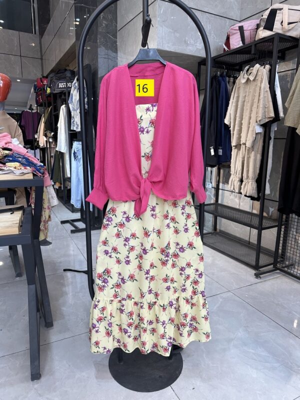 ست شومیز گره ای و پیراهن دو بنده گل مریم (35214) - Image 17