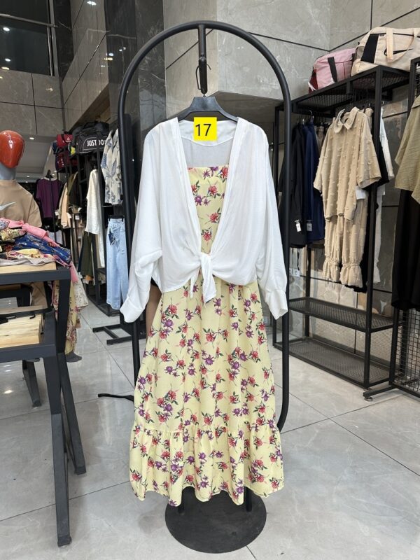 ست شومیز گره ای و پیراهن دو بنده گل مریم (35214) - Image 18