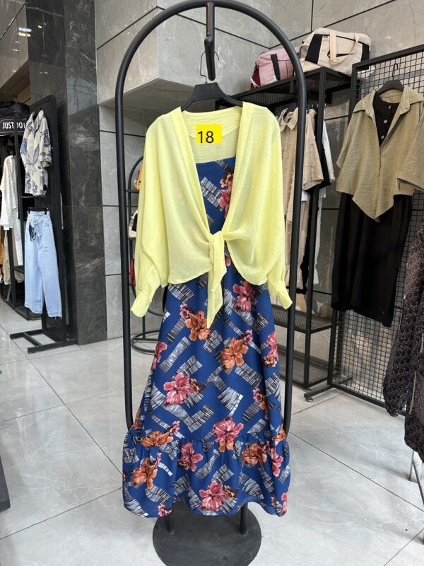 ست شومیز گره ای و پیراهن دو بنده گل مریم (35214) - Image 19