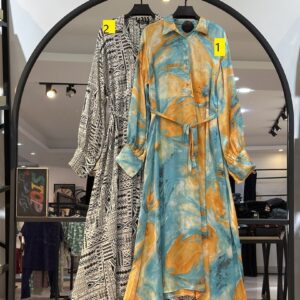 ساحلی ابریشمی سیلک یقه دکمه ای لطیفه (35193)