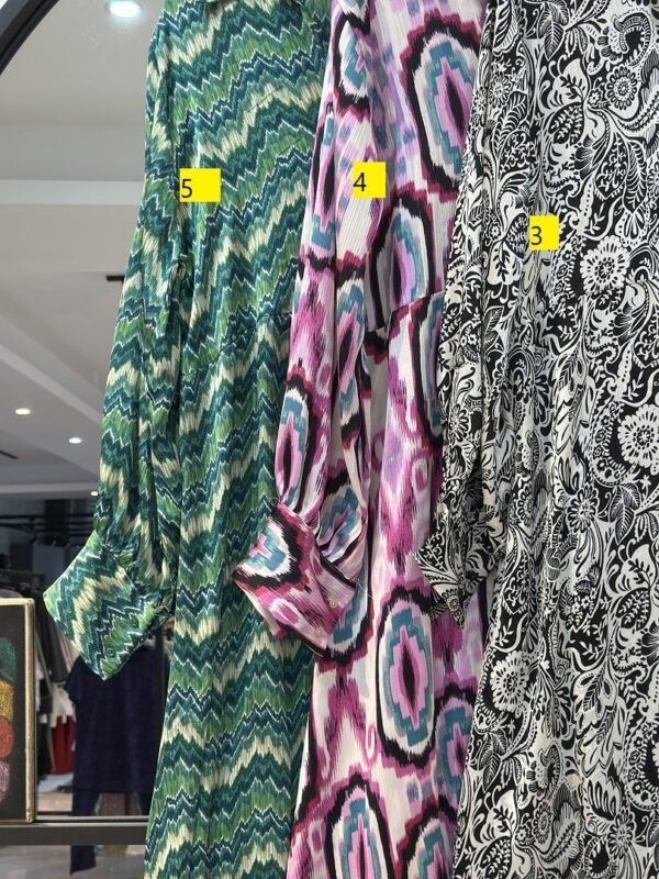 ساحلی ابریشمی سیلک یقه دکمه ای لطیفه (35193) - Image 2