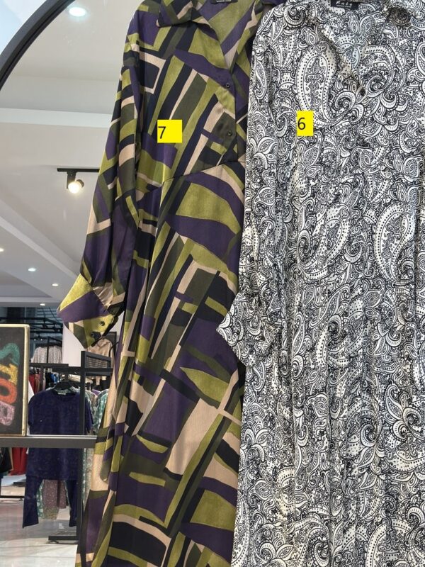 ساحلی ابریشمی سیلک یقه دکمه ای لطیفه (35193) - Image 3