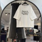 ست تیشرت شلوار گلکسی بغل سنگشور سه خط انجل (35241)