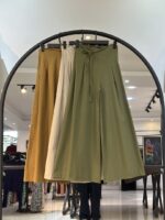 شلوار بگ لینن کمر بندی اسپنیش (35252)