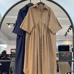 کفتان لینن جلو چین دار پریا (35255)