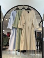 پیراهن لینن بغل کش پایین گت نازی (35316)