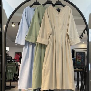 پیراهن لینن بغل کش پایین گت نازی (35316)