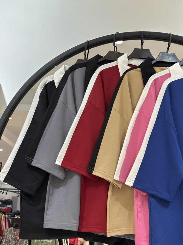 ست تیشرت شلوار گلکسی یقه زیپی شکاری (35313) - Image 2