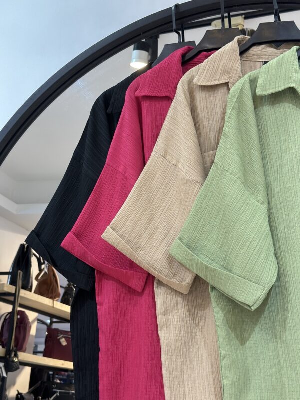 شومیز باکسی پفکی استین سه ربع (35373) - Image 2