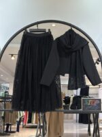 (ست سه تیکه شال گیپور و دامن گیپور استر دار و کت مازراتی شیدا )(35374)