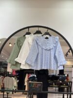 شومیز خامه دوزی پرنسسی یقه چین (35378)