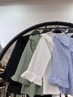 شومیز خامه دوزی پرنسسی یقه چین (35378) - Image 2