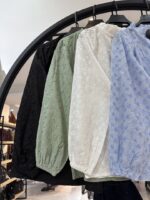 شومیز خامه دوزی درجه یک طرح یقه هفت (35779) - Image 2