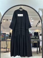پیراهن کرسپو چین دار با ضمامت جنس طرح یونا (35542) - Image 2