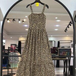 پیراهن عروسکی لینن گلاب پشت کش (35442)