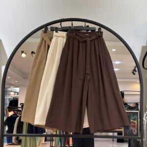 شلوار فول بگ لینن کمر خور اتنا (35452)