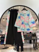 ست تیشرت شلوار کرپ مازراتی ابرنگی با ضمانت جنس (35481)