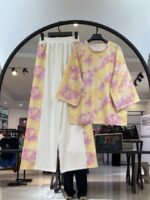 ست تیشرت شلوار کرپ مازراتی ابرنگی با ضمانت جنس (35481) - Image 2