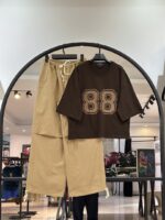 ست تیشرت پنبه براش و شلوار بگ کتان 88 با ضمانت جنس و تنخور (35484) - Image 7