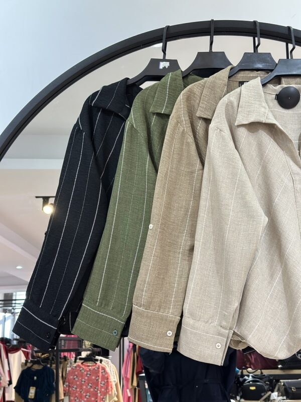 ست شومیز شلوار کمر کش هالتری (35503) - Image 2