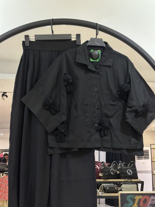 ست شومیز خرس تدی و شلور سیلک (35504) - Image 4