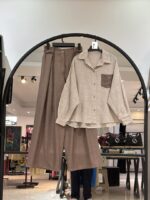 ست شومیز تک جیب و شلوار فول بگ یاس (35507)