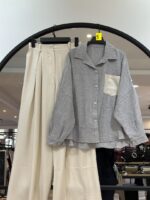 ست شومیز تک جیب و شلوار فول بگ یاس (35507) - Image 5