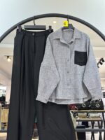 ست شومیز تک جیب و شلوار فول بگ یاس (35507) - Image 6