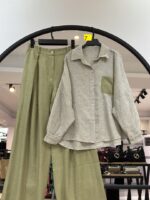 ست شومیز تک جیب و شلوار فول بگ یاس (35507) - Image 7