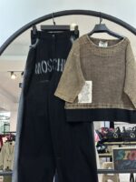 ست تیشرت استتین سه ربع کفی و شلوار کتان جین ماسچینو (35519) - Image 2