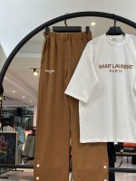 ست تیشرت شلوار گلکسی دو دکمه سفید (35552) - Image 2