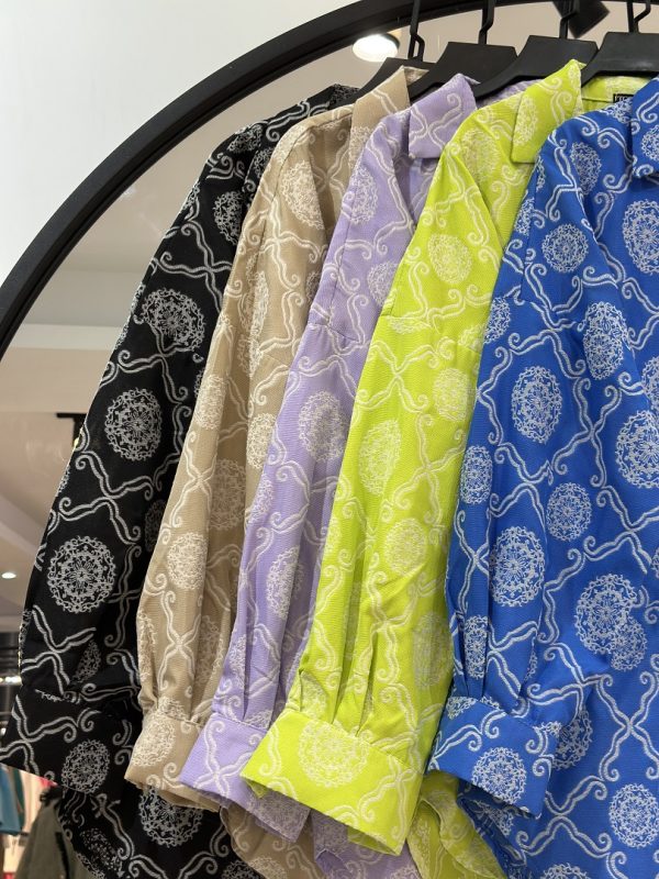 شومیز ژاکارد هندی برجسته مزونی با هفتاد درصد اف (35567) - Image 2