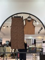 ست کراپ تاپ  دامن پلنگی (35584)